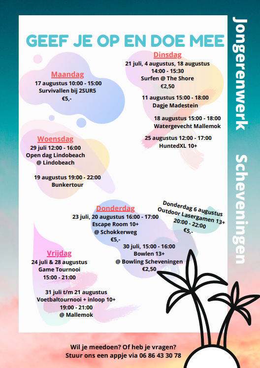 Zomerprogramma Jongerenwerk Scheveningen