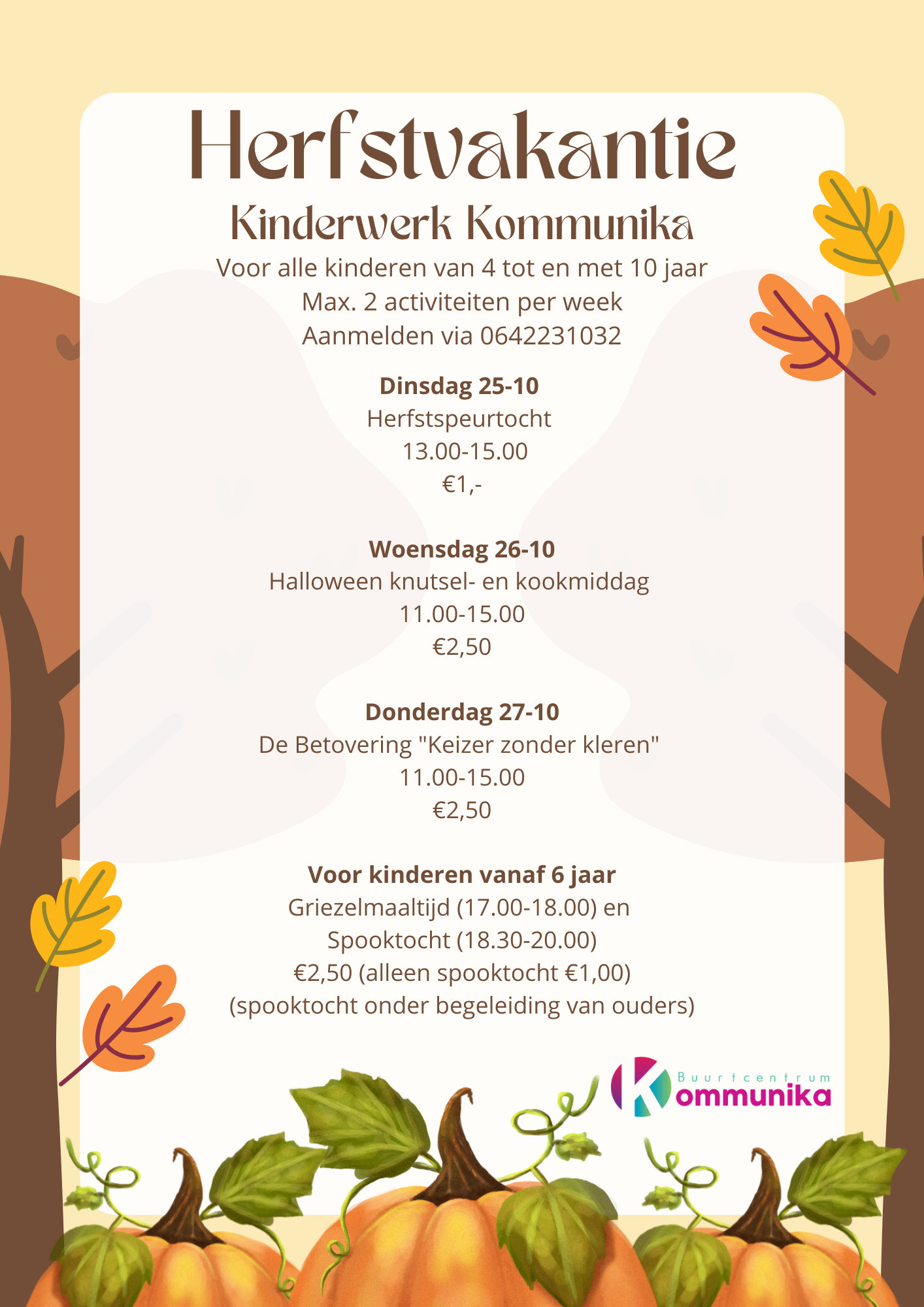 Programma herfstvakantie